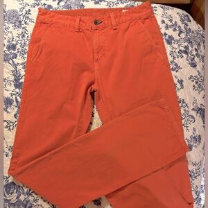 RAG & BONE Women’s Chino’s Size 30 inch waist CORAL/ORANGE FALL COLOR PREOWNED